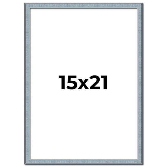 15x21 Frame Rustic Sky Blue Solid Wood Picture Frame | 0.75 Inch Moulding Width |Includes UV