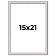 thumbnail image 1 of 15x21 Frame Silver Inner Slope Bevel Picture Frame | 1 Inch Moulding Width | 0.75 Inch Rabbet Depth, 1 of 8