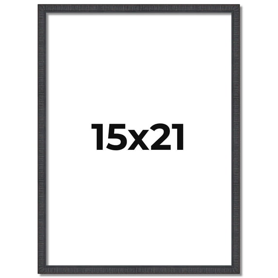 15x21 Rustic Brown Real Wood Picture Frame Width 0.75 inches | Interior Frame Depth 0.5 inches |