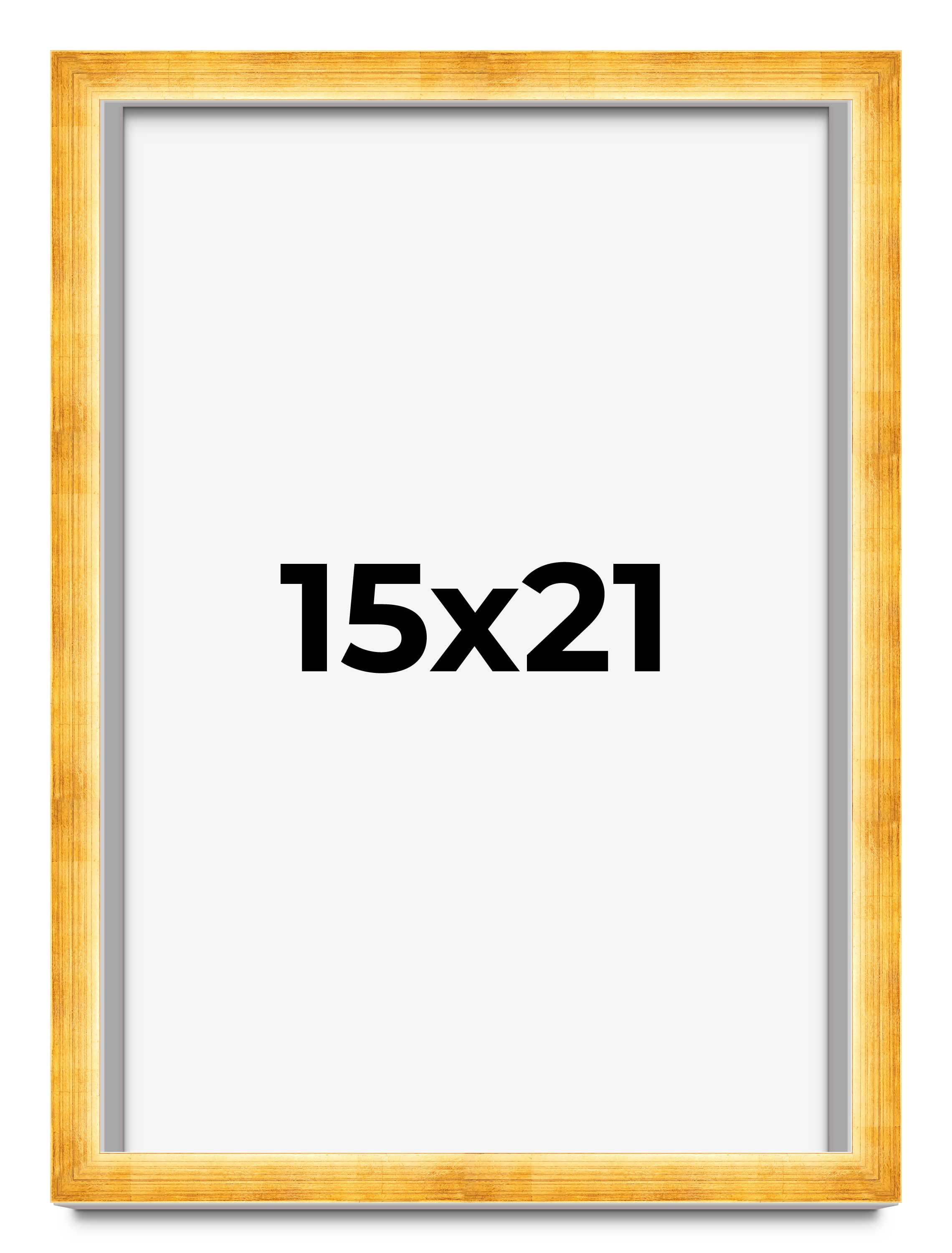 15x21 Shadow Box Frame Gold | 1.625 Inches Deep Real Wood Traditional ...