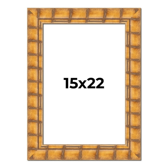 15x22 Frame Beige Real Wood Picture Frame Width 3 inches | Interior Frame Depth 0.5 inches |