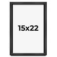 thumbnail image 1 of 15x22 Frame Black Charcoal Grey Wood Textured Picture Frame | 0.75 Inch Moulding Width | Gunmetal, 1 of 8