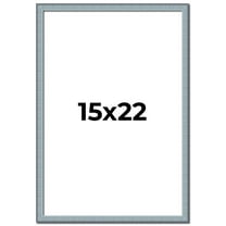 15x22 Frame Blue Scuffed Farm Board Solid Wood Picture Frame Width 0.75 Inches | Interior Depth 0.5