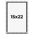 thumbnail image 1 of 15x22 Frame Brushed Silver Solid Wood Picture Frame | 0.75 Inch Moulding Width | Rabbet Depth 0.75, 1 of 5