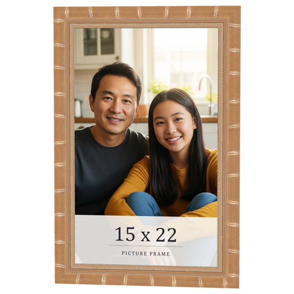15x22 Frame Gold Real Wood Picture Frame Width 1.5 inches | Interior Frame Depth 0.5 inches |