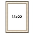 thumbnail image 1 of 15x22 Frame Gold Silver Plein Aire 2" Inch Wide Moulding Solid Wood Picture Frame | Modena, 1 of 8