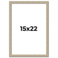 thumbnail image 1 of 15x22 Frame Grey Solid Wood Picture Frame Width 1 Inches | Interior Frame Depth 0.5 Inches |, 1 of 8