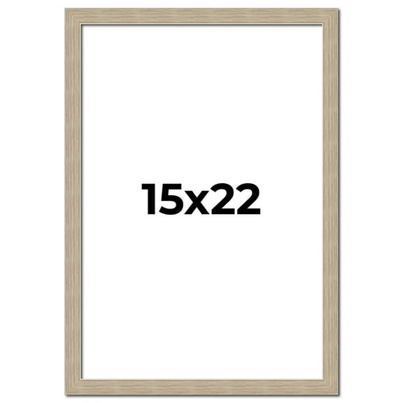15x22 Frame Grey Solid Wood Picture Frame Width 1 Inches | Interior Frame Depth 0.5 Inches |