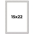 thumbnail image 1 of 15x22 Frame Silver Inner Slope Bevel Picture Frame | 1 Inch Moulding Width | 0.75 Inch Rabbet Depth, 1 of 8
