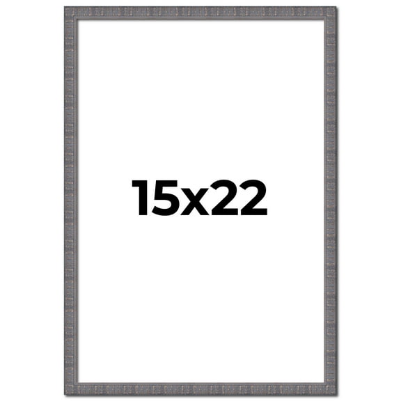 15x22 Frame Slate Blue Distressed Rustic Solid Wood Picture Frame | 0.75 Inch Moulding Width |