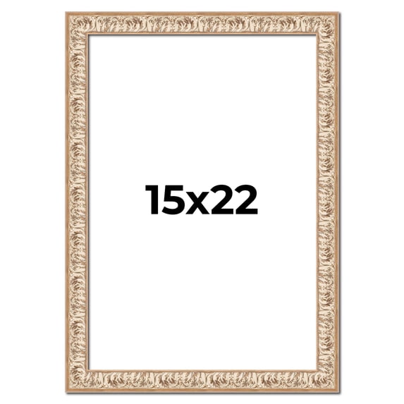 15x22 Frame White Real Wood Picture Frame Width 1.5 inches | Interior Frame Depth 0.5 inches |