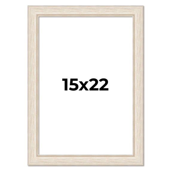 15x22 Frame White Real Wood Picture Frame Width 1.75 inches | Interior Frame Depth 0.5 inches |