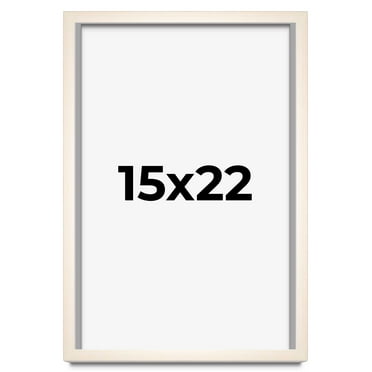 15x22 Frame White Wheat Solid Wood Picture Frame | Moulding Width 0.75 Inches | Interior Depth 0.5