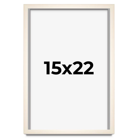15x22 Frame White Wheat Solid Wood Picture Frame | Moulding Width 0.75 Inches | Interior Depth 0.5