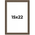 thumbnail image 1 of 15x22 Ornate Brown Real Wood Picture Frame Width 1.5 Inches | Interior Frame Depth 0.5 Inches |, 1 of 8