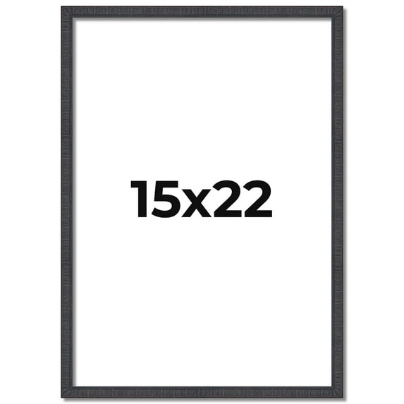 15x22 Rustic Brown Real Wood Picture Frame Width 0.75 inches | Interior Frame Depth 0.5 inches |