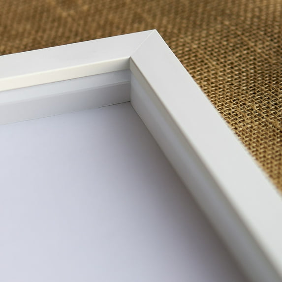 15x22 Shadow Box 3/4" Depth White Picture Frame - UV Acrylic, Backing, Hanging Hardware