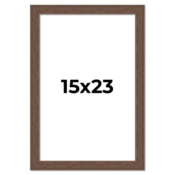 15x23 Farmhouse Brown Solid Wood Picture Frame Width 1.5 Inches | Interior Frame Depth 0.5 Inches |