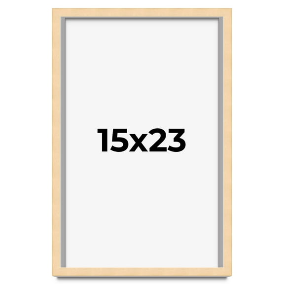15x23 Frame Beige Real Wood Picture Frame Width 0.75 inches | Interior Frame Depth 0.5 inches |