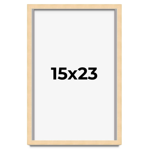 15x23 Frame Beige Real Wood Picture Frame Width 0.75 inches | Interior Frame Depth 0.5 inches |