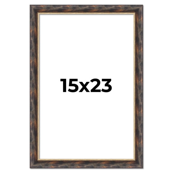 15x23 Frame Gold Real Wood Picture Frame Width 1.5 inches | Interior Frame Depth 0.5 inches |