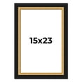 thumbnail image 1 of 15x23 Frame Gold Real Wood Picture Frame Width 2.25 Inches | Interior Frame Depth 0.5 Inches |, 1 of 8