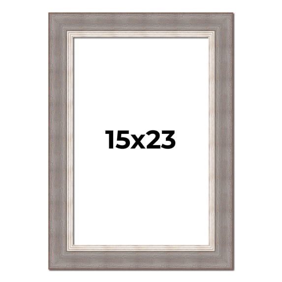 15x23 Frame Grey Real Wood Picture Frame Width 2.75 Inches | Interior Frame Depth 0.5 Inches |