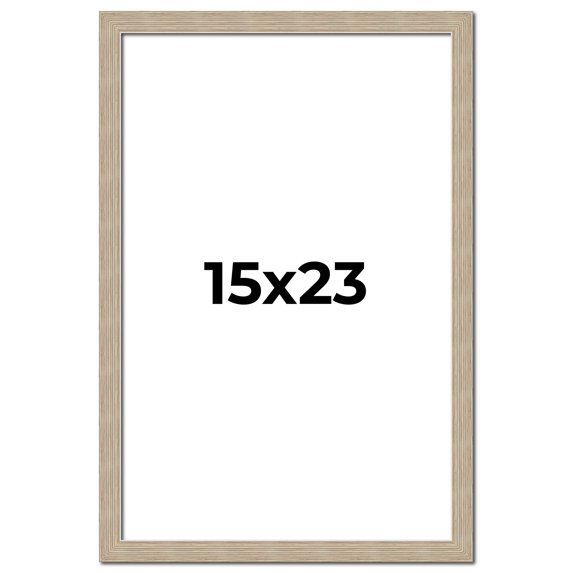 15x23 Frame Grey Solid Wood Picture Frame Width 1 Inches | Interior Frame Depth 0.5 Inches |