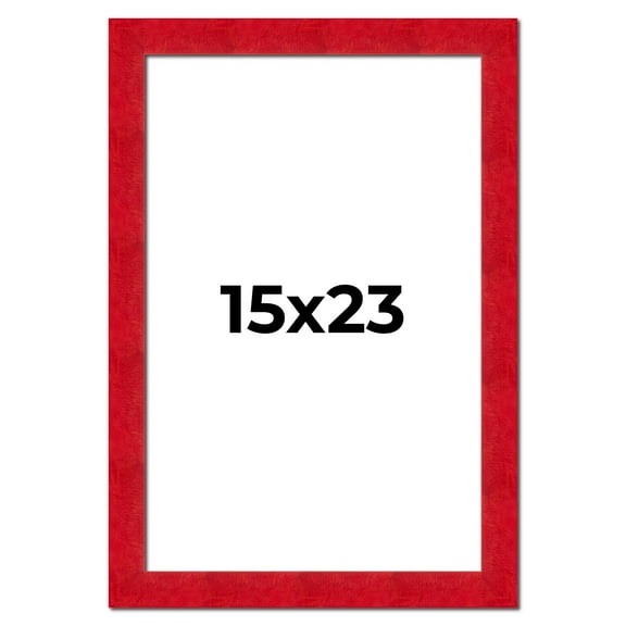 15x23 Frame Red Burl Solid Wood Picture Frame Width 1.75 Inches | Interior Frame Depth 0.5 Inches |