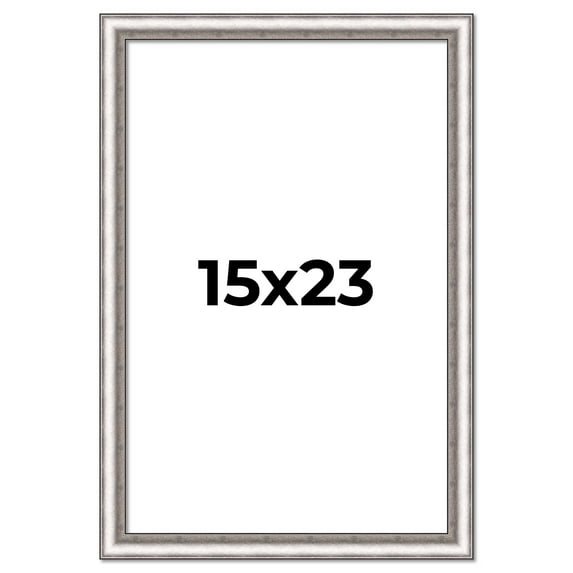 15x23 Frame Silver Real Wood Picture Frame Width 1.25 Inches | Interior Frame Depth 0.5 Inches |