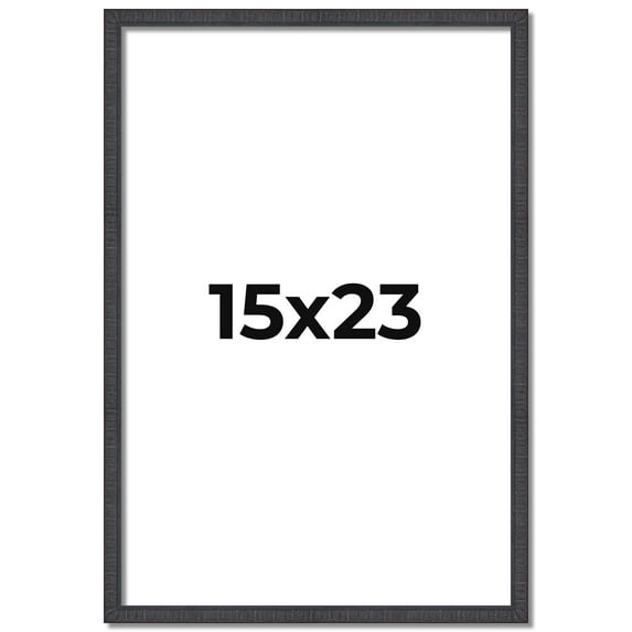 15x23 Rustic Brown Real Wood Picture Frame Width 0.75 inches | Interior Frame Depth 0.5 inches |