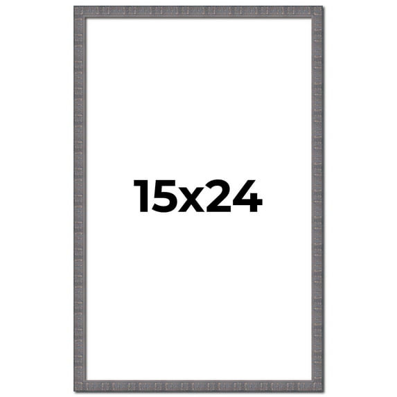 15x24 Frame Blue Kingsley Pewter Solid Wood Picture Frame Width 0.75 Inches |Interior Depth 0.5