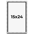 thumbnail image 1 of 15x24 Frame Brushed Silver Solid Wood Picture Frame | 0.75 Inch Moulding Width | Rabbet Depth 0.75, 1 of 5
