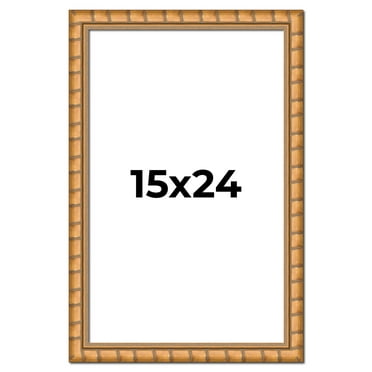15x24 Frame Gold Real Wood Picture Frame Width 1.5 inches | Interior Frame Depth 0.5 inches |