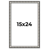 15x24 Frame Silver Real Wood Picture Frame Width 1.125 Inches | Interior Frame Depth 0.5 Inches |
