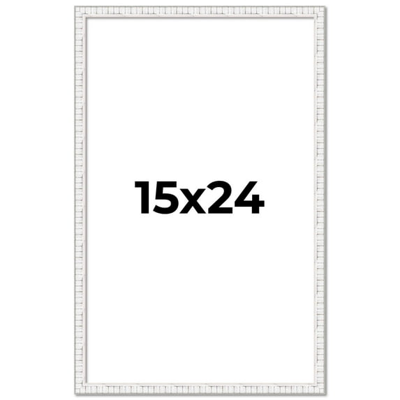 15x24 Frame White Real Wood Picture Frame Width 0.75 inches | Interior Frame Depth 0.5 inches |
