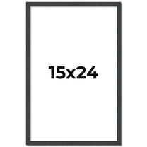 15x24 Rustic Brown Real Wood Picture Frame Width 0.75 inches | Interior Frame Depth 0.5 inches |