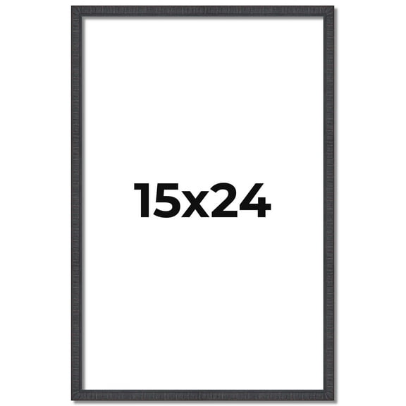 15x24 Rustic Brown Real Wood Picture Frame Width 0.75 inches | Interior Frame Depth 0.5 inches |