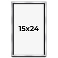 thumbnail image 1 of 15x24 Shadow Box Frame Silver | 1.375 Inches Deep Real Wood Contemporary Shadowbox Display Frame |, 1 of 7