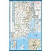 36x24in Detailed Rhode Island Highway Map with Cities and Towns, Tourist 【Photo Paper】