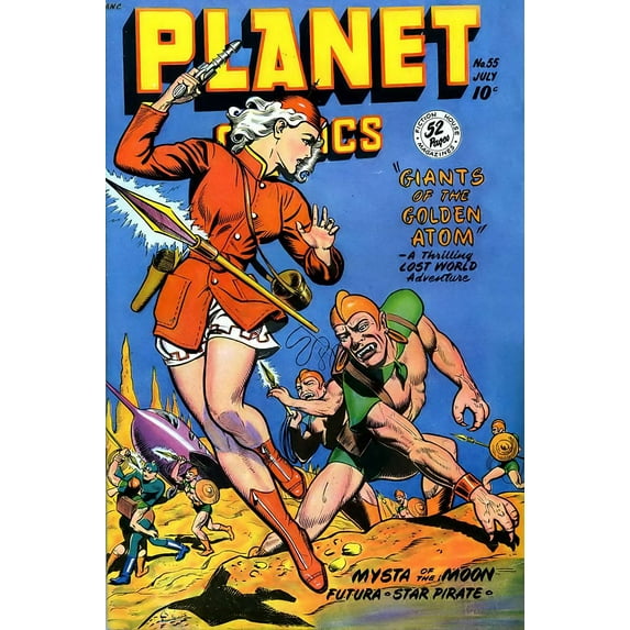 15x24in Photo Paper Planet Comics Giants of the Golden Atom, Mysta of the Moon