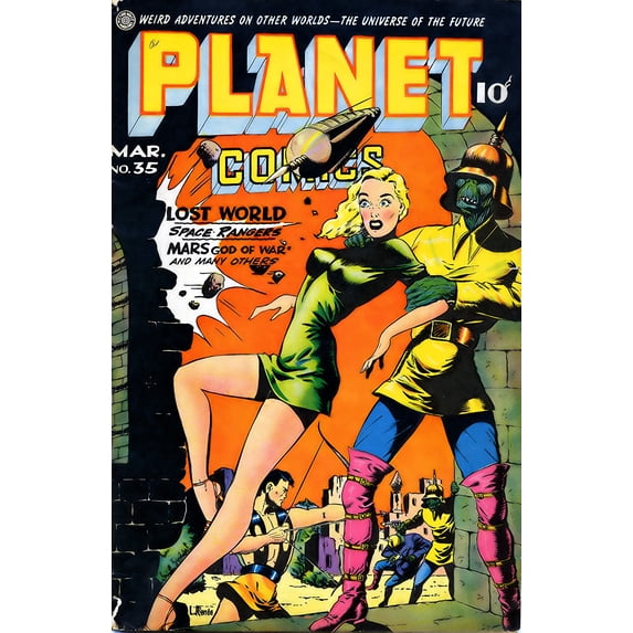 15x24in Photo Paper Planet Comics March No. 35, Lost World The Universe of the Future