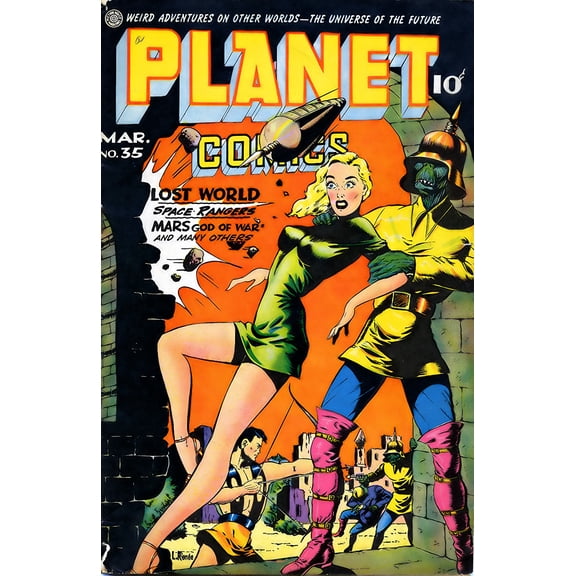 15x24in Photo Paper Planet Comics March No. 35, Lost World The Universe of the Future