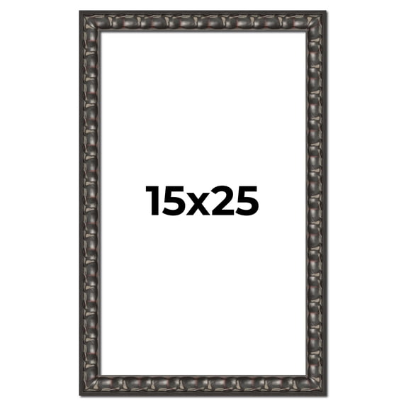 15x25 Frame Black-Brown Medieval Solid Wood Picture Frame | 1.5 Inch Moulding Width | Gotham