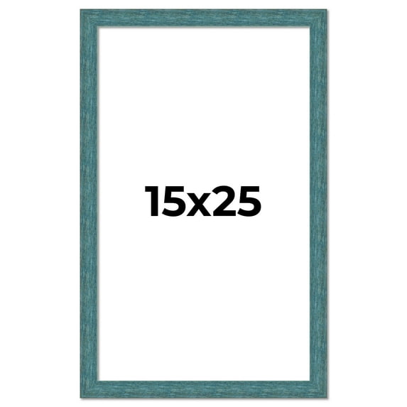 15x25 Frame Blue Rustic Barnwood Solid Wood Picture Frame Width 1.25 Inches | Interior Depth 0.5