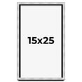 thumbnail image 1 of 15x25 Frame Brushed Silver Solid Wood Picture Frame | 0.75 Inch Moulding Width | Rabbet Depth 0.75, 1 of 5