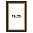 thumbnail image 1 of 15x25 Frame Gold Real Wood Picture Frame Width 2.25 Inches | Interior Frame Depth 0.5 Inches |, 1 of 8