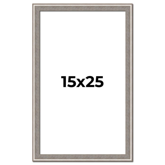 15x25 Frame Grey Real Wood Picture Frame Width 1.25 inches | Interior Frame Depth 0.5 inches | Hans