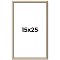 15x25 Frame Silver Real Wood Picture Frame Width 0.75 Inches | Interior Frame Depth 0.5 Inches |