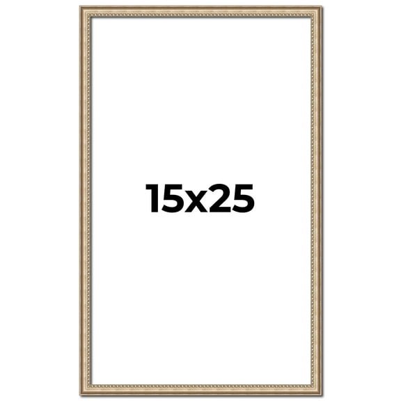 15x25 Frame Silver Real Wood Picture Frame Width 0.75 Inches | Interior Frame Depth 0.5 Inches |